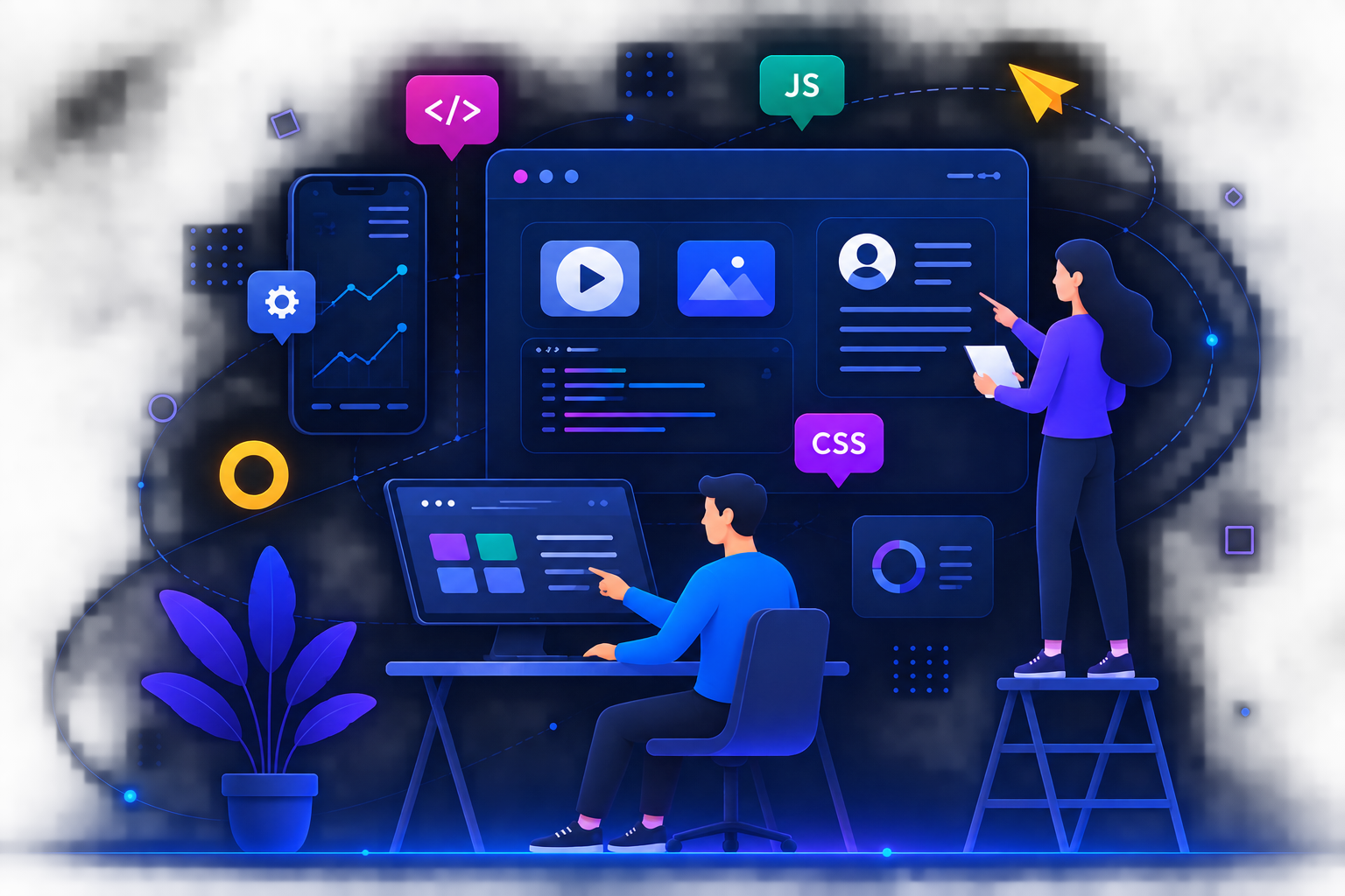 Digital solutions illustration